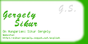 gergely sikur business card